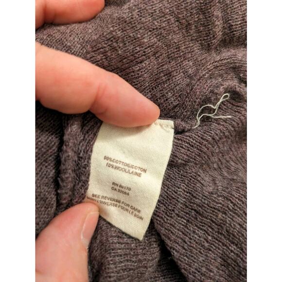 Free People Boho Sweater Purple OversizedLoose Size S Scoop Neck 3/4 Sleeve. - Picture 6 of 6